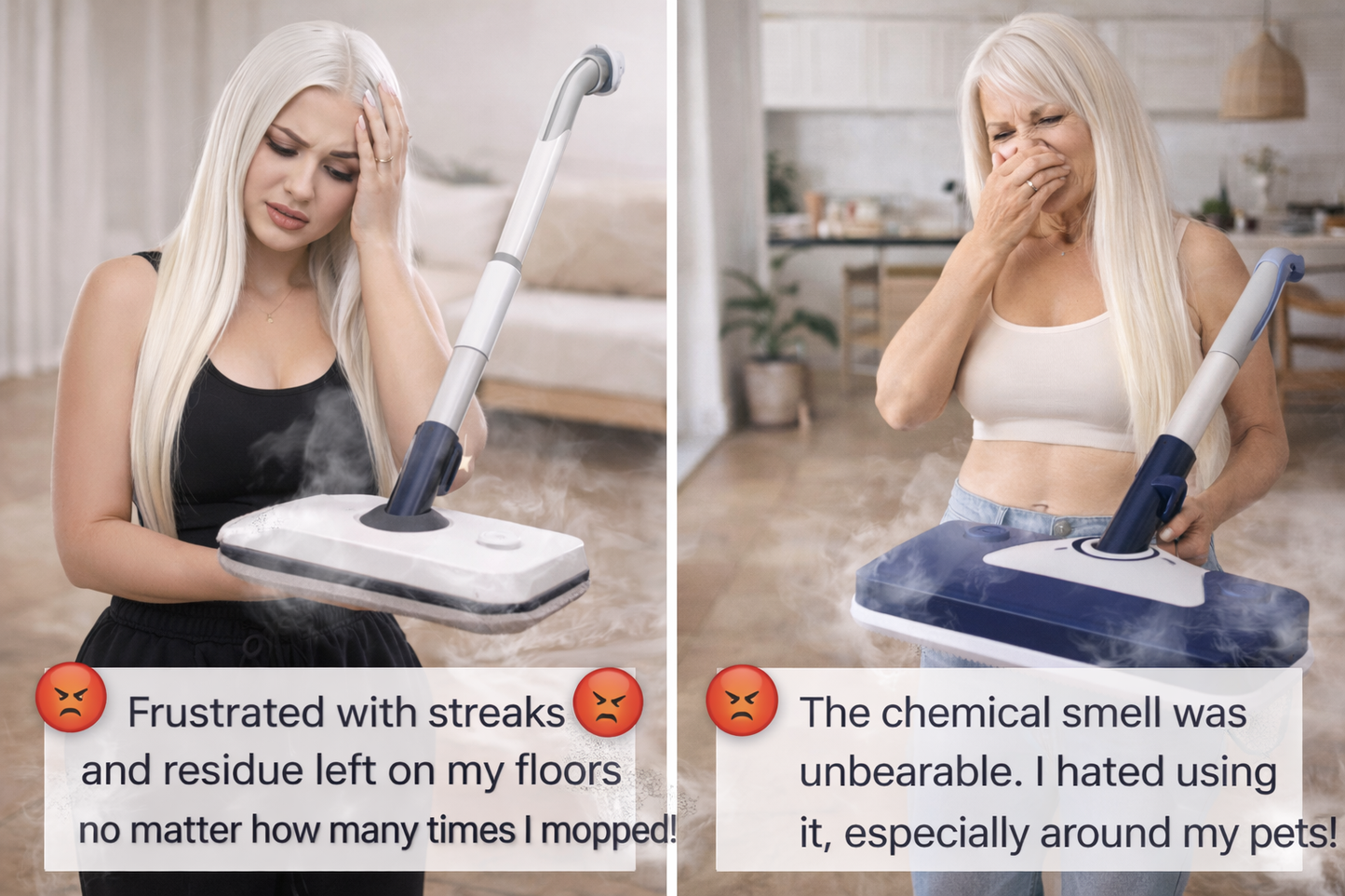 PureSteam™ High-Temperature Steam Mop – Deep Chemical-Free Sanitizing for Spotless, Germ-Free Floors