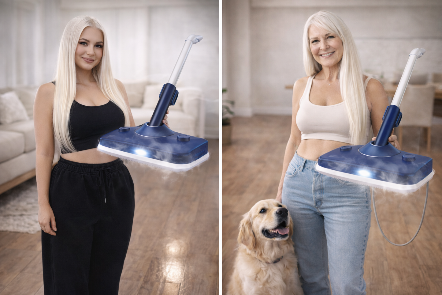 PureSteam™ High-Temperature Steam Mop – Deep Chemical-Free Sanitizing for Spotless, Germ-Free Floors